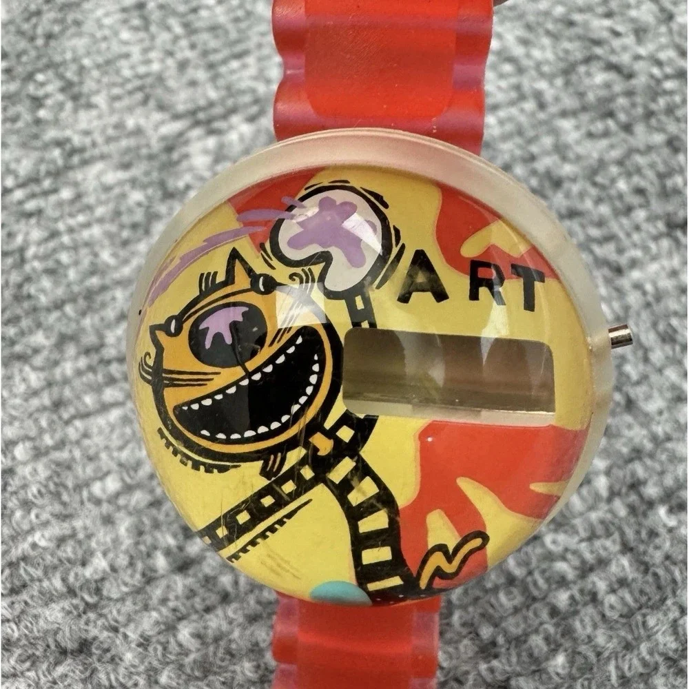Lot Of 2‎ Bubble Watches UNTESTED Art Cat & Space Thunder